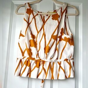 Maeve by Anthropologie Ochre Vines Top, Size 6